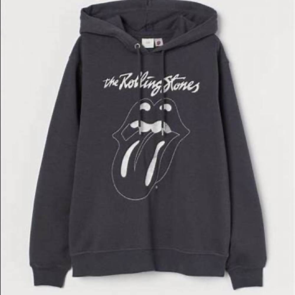 H&M Rolling Stones oversized hooded sweatshirt